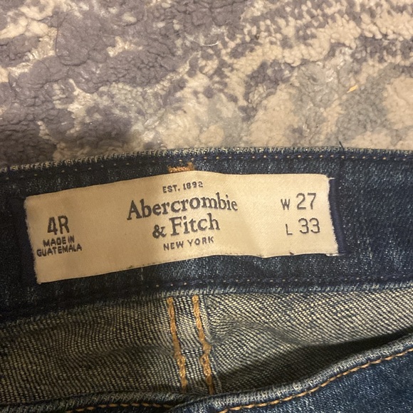 Abercrombie And Fitch New York Womens Distressed Blue Jeans Size 4R/27 - Picture 4 of 7